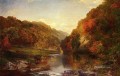 ウィサヒコンの秋の風景 トーマス・モラン小川
